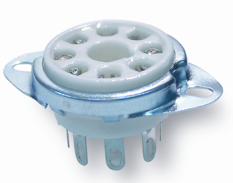 Ceramic 8 pin (Octal) valve Socket